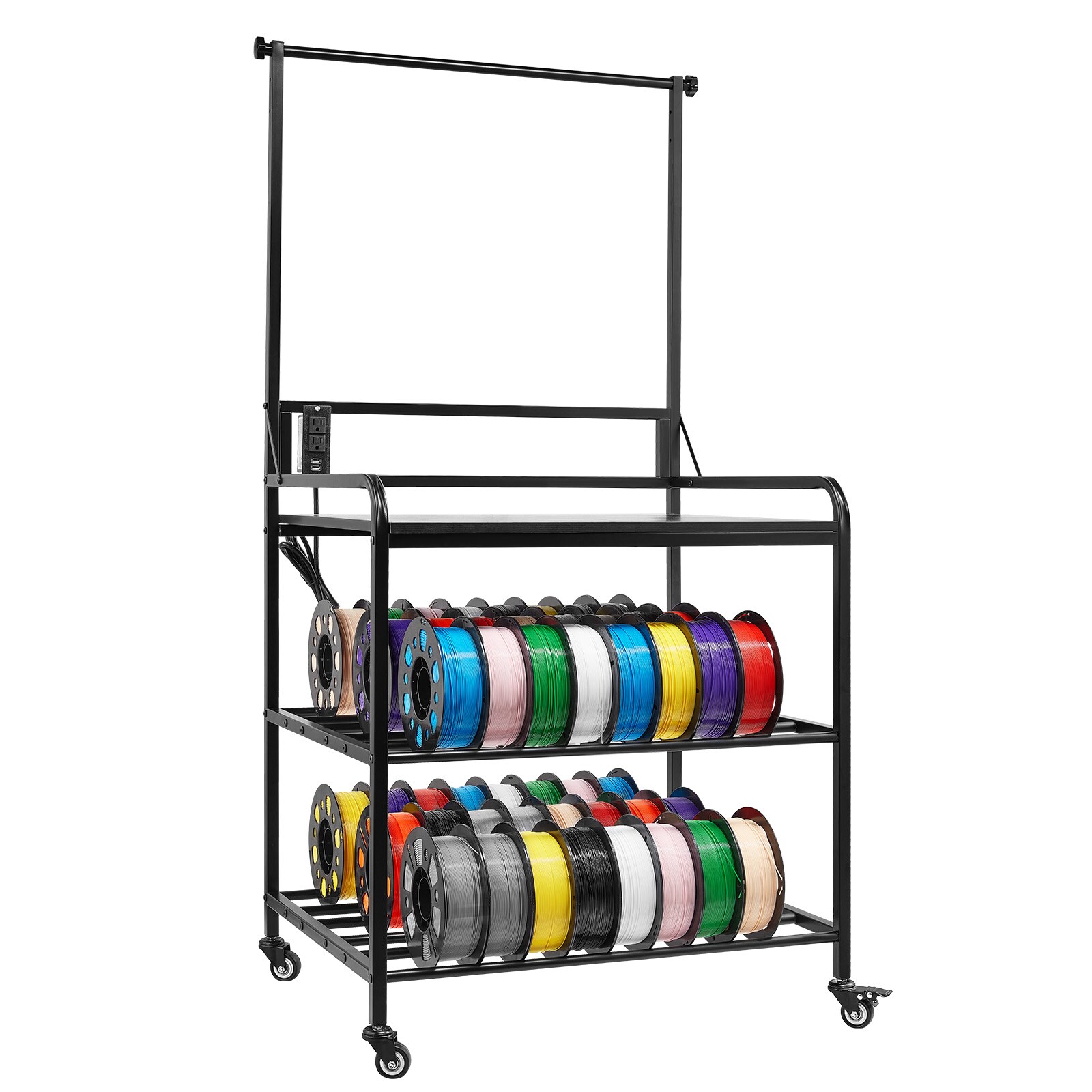 3D Printer Filament Storage Rack 3-Tier 3D Printer Stand With Storage_maomaolike.com